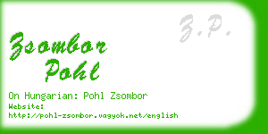 zsombor pohl business card